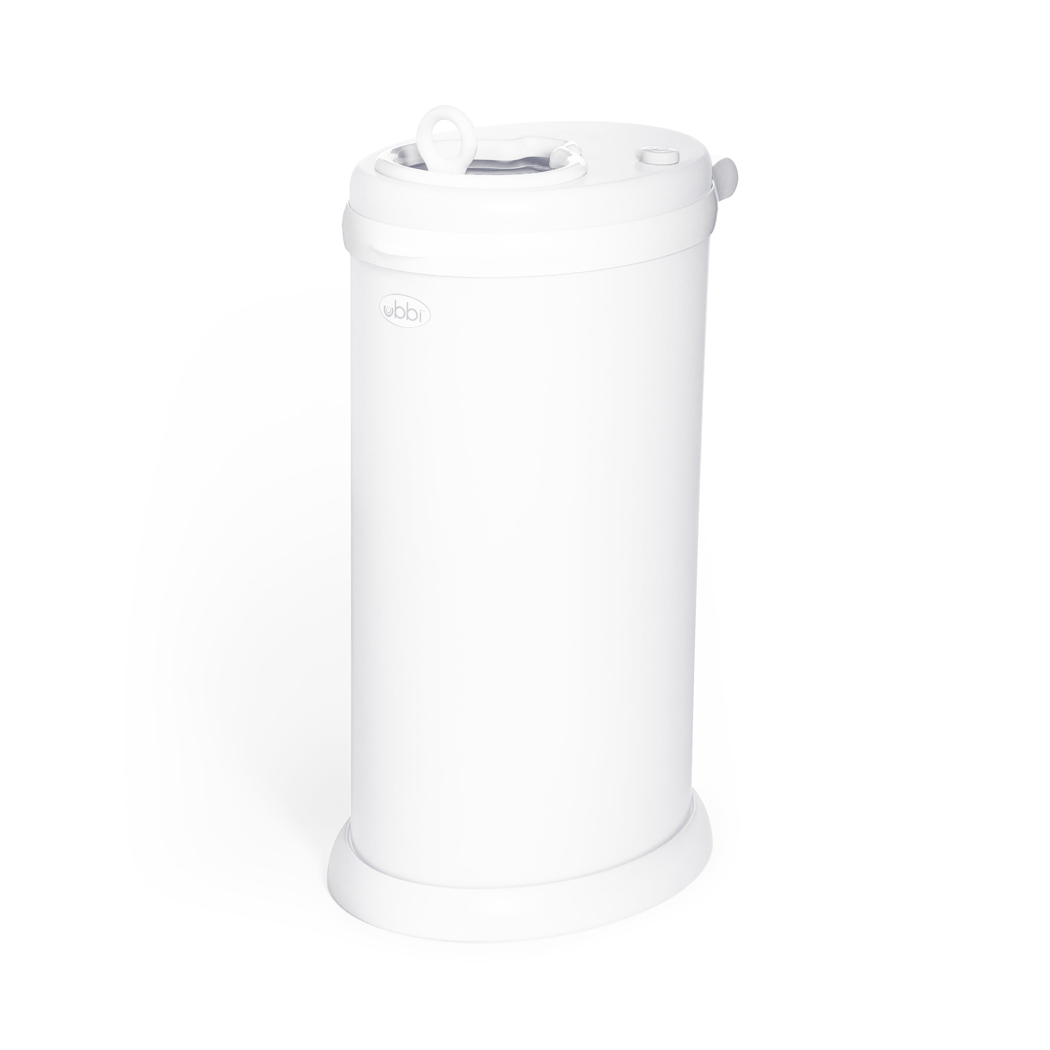 Ubbi Steel Odor Locking Diaper Pail, White